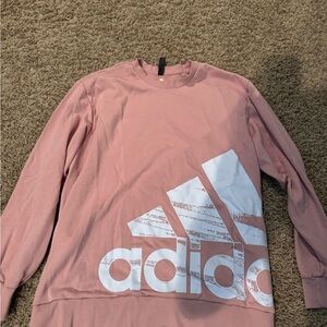 Adidas Light Pink Crewneck with White Logo